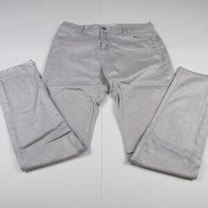 The Children's Place Silver Stretch Jeans Girl's Size 16 Cute Sparkle Shimmer